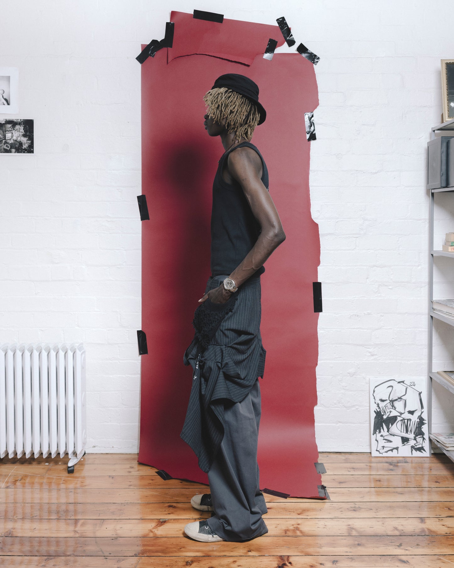 THUNDER GREY UPCYCLED TROUSERS