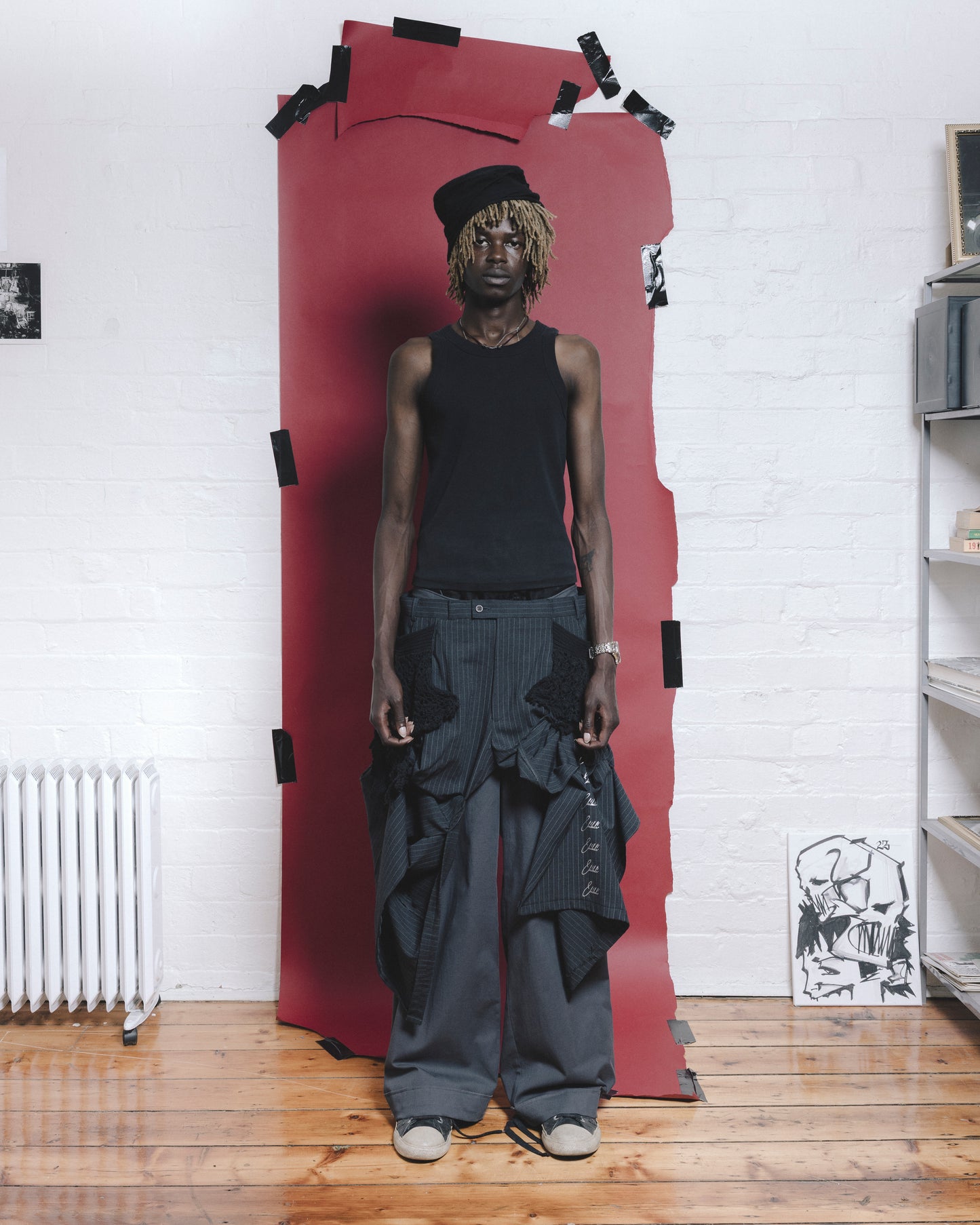THUNDER GREY UPCYCLED TROUSERS
